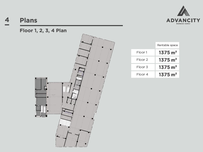 Floor 1, 2, 3, 4 Plan